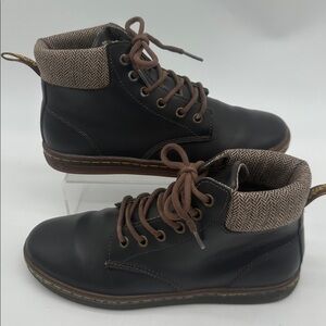 Dr Martens Womens 7 Maelly Boots Ankle Leather Chukka Padded Collar Brown Bootie